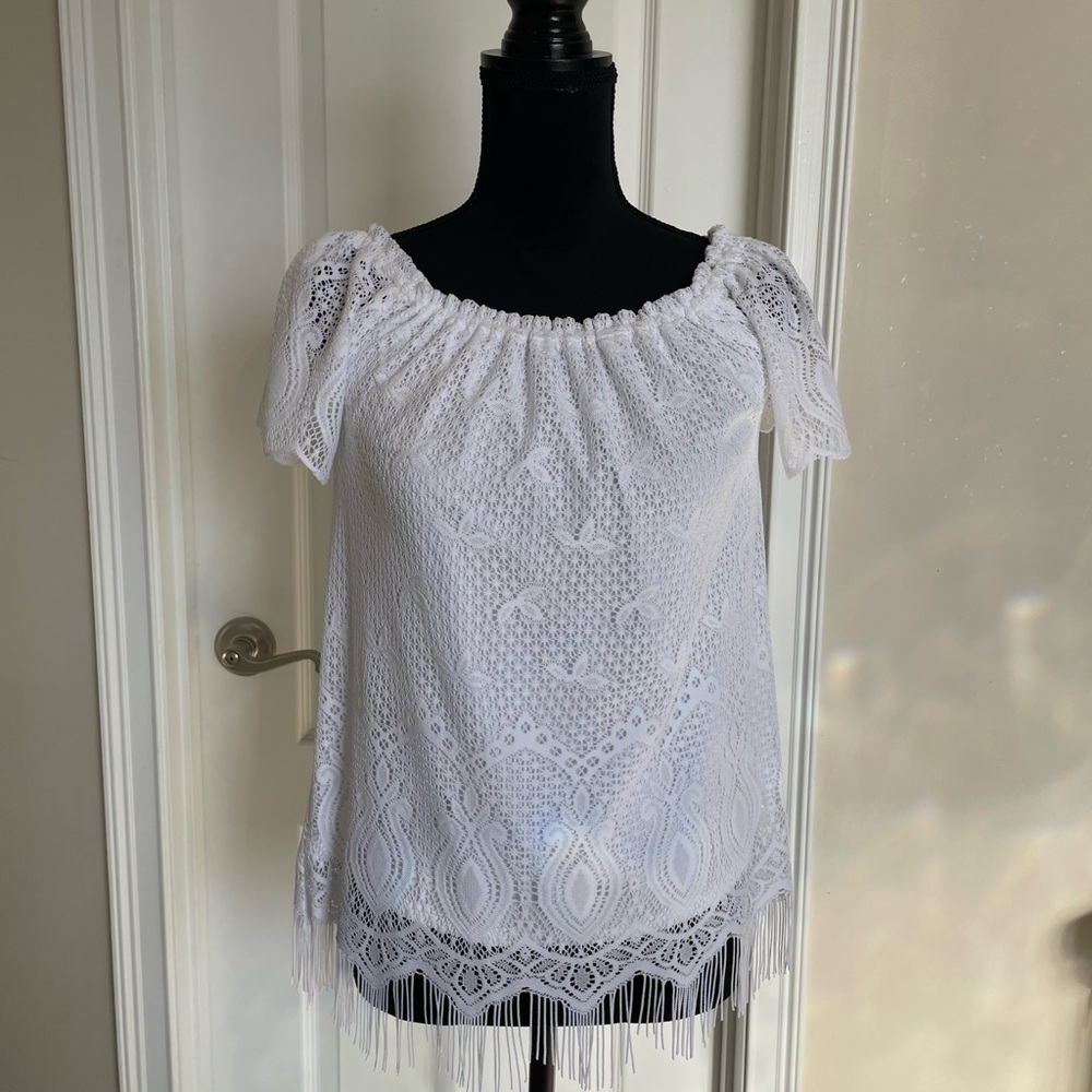 Lilly Pulitzer White Lace Blouse